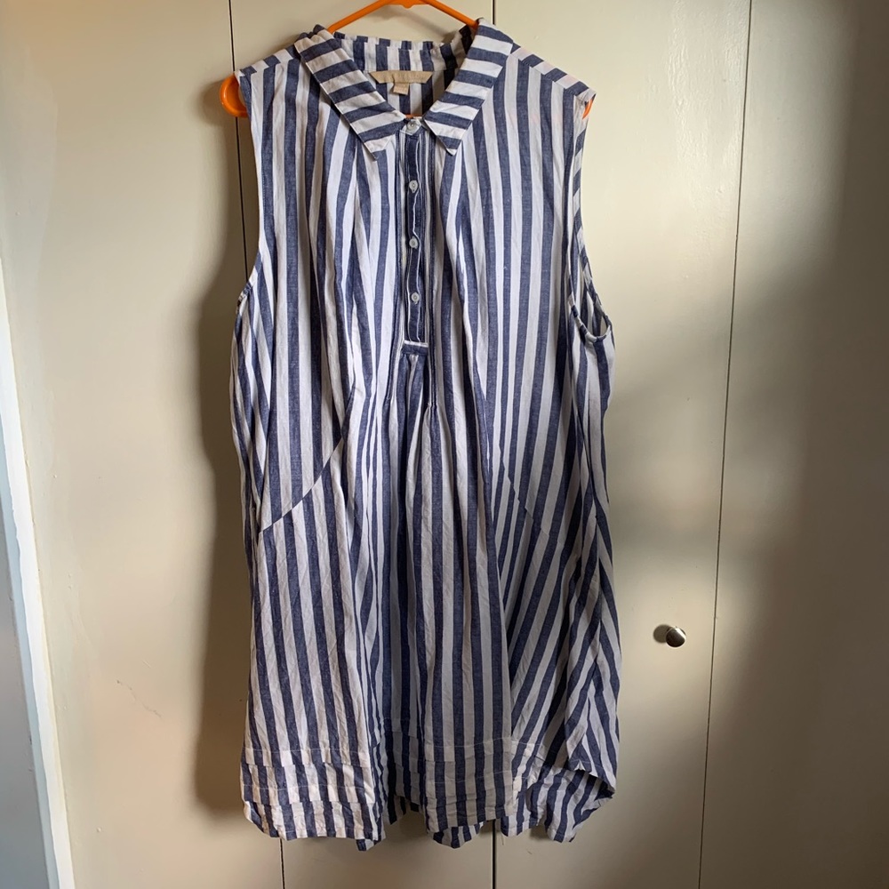 Striped Dress with Buttons